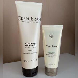 CREPE ERASE LINDEN BLOSSOM ANTI-AGING HAND REPAIR TREATMENT & BODY EXFOLIATOR